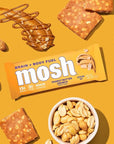 MOSH Peanut Butter Crunch Keto Protein Bars, High Fiber, Low Carb, Gluten Free, High Protein, Brain Healthy Snack, 12 Count