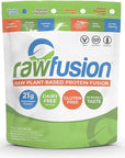 Rawfusion- Vegan Protein Powder, Vanilla Bean - 60 Servings 21g of Plant Based Protein, Low Net Carbs, Non-Dairy, Gluten/ Lactose Free, Soy Free, Kosher, Non-GMO, 4lbs Pound