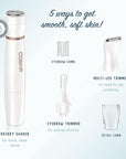 Conair All-In-1 Facial Hair Removal for Women, Cordless Electric Trimmer, Perfect for Face, Ear/Nose, Eyebrows, and Bikini Lines