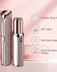 Facial Hair Remover for Women - as Seen on TV Painless Face Shaver - Electric Hair Removal Device for Face Lips Peach Fuzz with Light (Rose Gold)