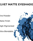 Erinde Single Dark Blue Matte Eyeshadow Palette, High Pigmented Eye Shadow Powder, Long Lasting, Ultra-Blendable, Intense Color