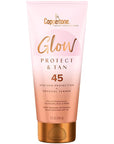 Coppertone Glow Protect and Tan Sunscreen Lotion + Gradual Self Tanner, SPF 45 Sunscreen, 5 Fl Oz Tube
