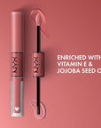 NYX Professional Makeup Shine Loud, Long-Lasting Liquid Lipstick with Clear Lip Gloss - Cash Flow (Light Dusty Rose)