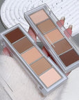 AMY'S DIARY Neutral Nude Brown Eyeshadow Palette Makeup, 5 Colors Cool-Toned Velvety Matte Finish, Nude Taupe Eye Shadows, for Brown Eyes Long Lasting Naturing-Looking (#01)