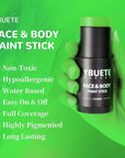 Light Green Face Body Painting Stick, Professional Green Full-coverage Cream Face Paint for St. Patrick's Day Halloween SFX Witch Monster Cosplay Makeup, Washable Body Paint for Adult Carnival