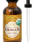 US Organic Jojoba Oil, USDA Certified Organic,100% Pure & Natural, Cold Pressed Virgin, Unrefined, Haxane Free, Sourced from Middle East directly (Small (2oz, 56ml))