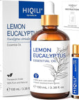 HIQILI Lemon Eucalyptus Oil, for Spary, Diffuser, Indoors, Outdoors, Garden, Yard, 100% Pure Natural - 3.38 Fl Oz