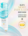 Olay Body Wash for Women, Indulgent Moisture, 24hr Moisturizing & Nourishing Formula, Infused with Vitamin B3 Complex, Luxurious Fragrances, Guava & Coconut Scent, 20 fl oz