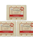 A LA MAISON Hypoallergenic Unscented Bar Soap - Triple French Milled Natural Moisturizing Hand Soap Bar (12 Bars of Soap, 3.5 oz)