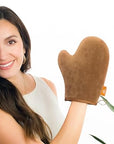 Bronze Tan Self Tanning Mitt Applicator With Thumb - Self Tanner Mitt for Application of Self Tanning Mousse or Lotion - Machine Washable And Reusable Ultra Soft Tanning Glove For Self Tan