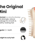 Tangle Teezer Original Detangler Brush, Dry & Wet Travel Size Mini Hair Brush, for Kids & All Hair Types, Orange Safari
