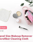 Makeup Remover Cloth, 6" x 6" Make Up Towels Reusable Face Cloth for Washing Face, Makeup Remover Pads Microfiber Face Washcloth with Mesh Bag, 12 Pack