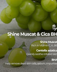 SKINFOOD Shine Muscat Cica BHA Food Mask – Soothing & Cooling Wash-Off Face Mask with Real Shine Muscat, Cica, and BHA – Exfoliating, Pore-Clearing, Vegan Korean Skincare, 180g