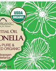 US Organic Citronella Essential Oil, USDA Certified, 100% Pure, 30 ml Pack of 2, Improved caps and droppers – Used for Skin Care, Many DIY Projects Like Candle Making and Much More