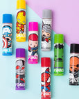 Lip Smacker Marvel Avenger Flavored Lip Balm Party Pack 8 Count, Super Hero, Spirderman, Iron Man, Captain America, Clear, For Kids