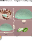 Organic konjac cleansing facial sponges