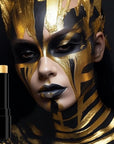BADCOLOR Gold Eye Black Blendable Face Body Paint Stick, Waterproof Metallic Full Body Paint Sticks Makeup for Halloween Special Effects Cosplay Skeleton Clown Costume Parties