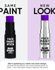 Blue Squid PRO Purple Face Paint Stick - Waterproof Body Paint for Adults & Kids Colored Eye Black Baseball, Eyeblack Softball -Hypoallergenic Twist-Up Non-Toxic Makeup Stick for Cosplay, Sports & SFX