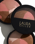 LAURA GELLER NEW YORK Baked Blush-n-Bronze Marbleized 2-in-1 Sculpting Bronzer Blush - Earthy Bronze - Contour Face with a Radiant Flush