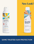 Bare Republic Mineral Sunscreen SPF 50 Sunblock Spray, Sheer and Non-Greasy Finish, Vanilla Coco Scent, 6 Fl Oz
