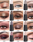 evpct 12Pcs Capsule Cream Eye Shadow Brightener Sticks Set for Eyes, Champagne Pearl Taupe Bronze Cocoa Stone Putty Smoky Amethyst Shimmer Matte Pencil Eye shadow Applicator Stick Palette Makeup 02
