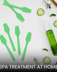 PANA Cosmetic Make Up Disposable Plastic 2.5" Spatulas Skin Care Facial Cream Mask Spatula (APPLE GREEN - 200 Pcs Box)