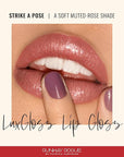 Runway Rogue LuxGloss Lip Gloss, High-Pigment Shimmery Muted-Rose Lip Gloss, ‘Strike a Pose’
