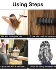 MSDADA New Hair Chalk Comb Temporary Hair Color Dye for Girls Kids with Light Color Hair, Washable Hair Chalk for Girls Age 4 5 6 7 8 9 10 Birthday Cosplay DIY, Christmas, New Year (Black & White)