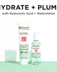 Garnier SkinActive Green Labs Hyalu-Melon Smoothing Milky Washable Cleanser with Hyaluronic Acid + Watermelon for Dehydrated Skin, Fine Lines, 2 Count (Packaging May Vary)