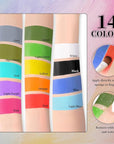 Green Face Body Painting Stick, Professional Full-coverage Cream Green Face Paint for St. Patrick's Day Halloween SFX Witch Monster Cosplay Makeup, Washable Body Paint for Adult Carnival