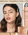 AIUEO Airbrush Foundation Makeup Spray for Mature Skin Lightweight Full Coverage Airbrush Flawless Setting Spray Foundation Makeup-Beige