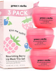grace & stella Award Winning Lip Butter - Lip Balm Hydrating - Nourishing Lip Mask (3-pack) Airplane Travel Essentials, Beach Vacation and Purse Essentials - Lip Moisturizer for Dry Lips - Vegan