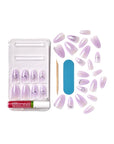 KISS Gel Fantasy, Press-On Nails, Nail glue included, 'One Day Jelly', Light Purple, Medium Size, Almond Shape, Includes 28 Nails, 2G Glue, 1 Manicure Stick, 1 Mini File