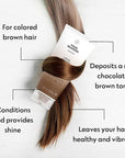 Four Reasons Color Mask - Chocolate - (27 Colors) Toning Treatment, Color Depositing Conditioner, Tone & Enhance Color-Treated Hair - Semi Permanent Hair Dye, Vegan and Cruelty-Free, 6.76 fl oz