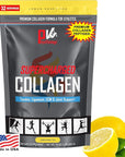 PhysiVantage Supercharged Collagen Peptides Powder - Hydrolyzed Collagen for Joint, Tendon, Ligament, & Skin Health - Lemon Honey Tea, Keto, Paleo, 16oz | Enhanced with Vitamin C, BCAAs, Grass-Fed