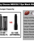 MEICOLY Black Face Paint,Eye Black Stick for Sports,Baseball Softball Football Lacrosse,Easy to Color Athletes Sporting,Smooth Halloween Face Body Paint Stick,0.5Oz