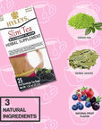 Hyleys Slim Tea Blackberry Flavor - Weight Loss Herbal Supplement Cleanse and Detox - 25 Tea Bags (12 Pack)