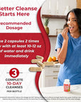 Health Plus Super Colon Cleanse 10 Day Gentle Gut Cleanse Detox, Psyllium Husk, Probiotics for Constipation Relief & Digestive Support, 120 Capsules