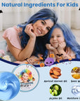 Temporary Blue Hair Color Wax for Kids, Women Men Colored Hair Styling Mud, Washable Style Dye for Girls Boys Teens, DIY Instant Hair Coloring Gel Cream for Cosplay Halloween Children's Day