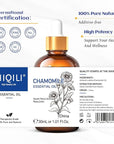 HIQILI 30ML Chamomile Essential Oil, Pure & Natural Chamomile Oil for Diffueser, Skin, Soap, Shampoo - 1.01 Fl Oz