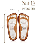 SunFX Disposable Sticky Feet Protectors (25-PAIRS) Spray Tan Feet Protector Pads for Sunless Airbrush Tanning