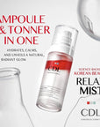 Glowing Face Toner+Ampoule, Face Spray Hydrating Mist, Moisturization & Nourishment for Senstivie Dry Skin, Panthenol, Dragon Blood, Korean Skin Care, K Beauty(1.70 fl.oz)