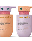 Evereden Kids Haircare Set: Hair Detangling Shampoo & Conditioner for Children Ages 3+, Plant Protein Peptides & Argan Oil, Vegan, Free from Sulfate, Paraben, Phthalate & Petrolatum
