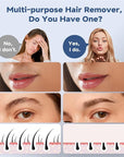 Facial Hair Removal for Women, Facial Eyebrow Trimmer, 2-in-1 Face Shaver, Painless Facial Razor for Lip, Chin, Peach Fuzz