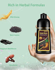 Instant Silver Gray Hair Color Shampoo, 3-in-1 Long-Lasting Dye for Women and Men - Works in Minutes