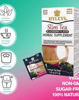 Hyleys Slim Tea Blackberry Flavor - Weight Loss Herbal Supplement Cleanse and Detox - 25 Tea Bags (12 Pack)
