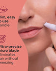 Finishing Touch Flawless Stray Hair Remover, Precise Micro-Blade Hair Removal Tool, Designed to Painlessly Cut Stray Hairs from Chin and Lips to Fingers and Toes, for All Skin Types