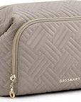 BAGSMART Travel Makeup Bag, Cosmetic Bag Make Up Organizer Case,Large Wide-open Pouch for Women Purse for Toiletries Accessories Brushes