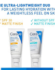 CeraVe Ultra-Light Moisturizing Lotion With SPF 30| Daily Face Moisturizer with SPF | Formulated with Hyaluronic Acid & Ceramides | Broad Spectrum SPF | Oil Free | Matte Finish | 1.7 Ounce