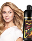 Blonde Brown Hair Dye Shampoo 3 in 1, Natural Hair Color Shampoo for 100% Gray Coverage, Brown Hair Colors in 10-15 mins, 16.9 Fl Oz (Blonde brown), Paraben Free, Hypoallergenic